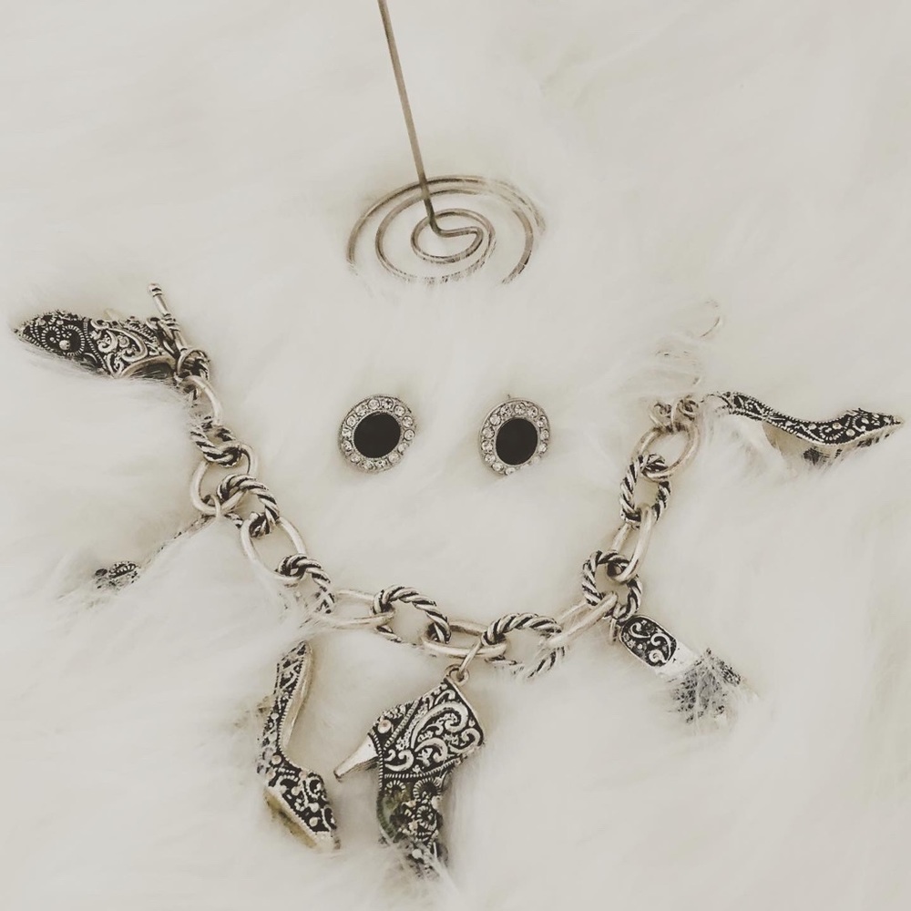 Charm with matching earrings